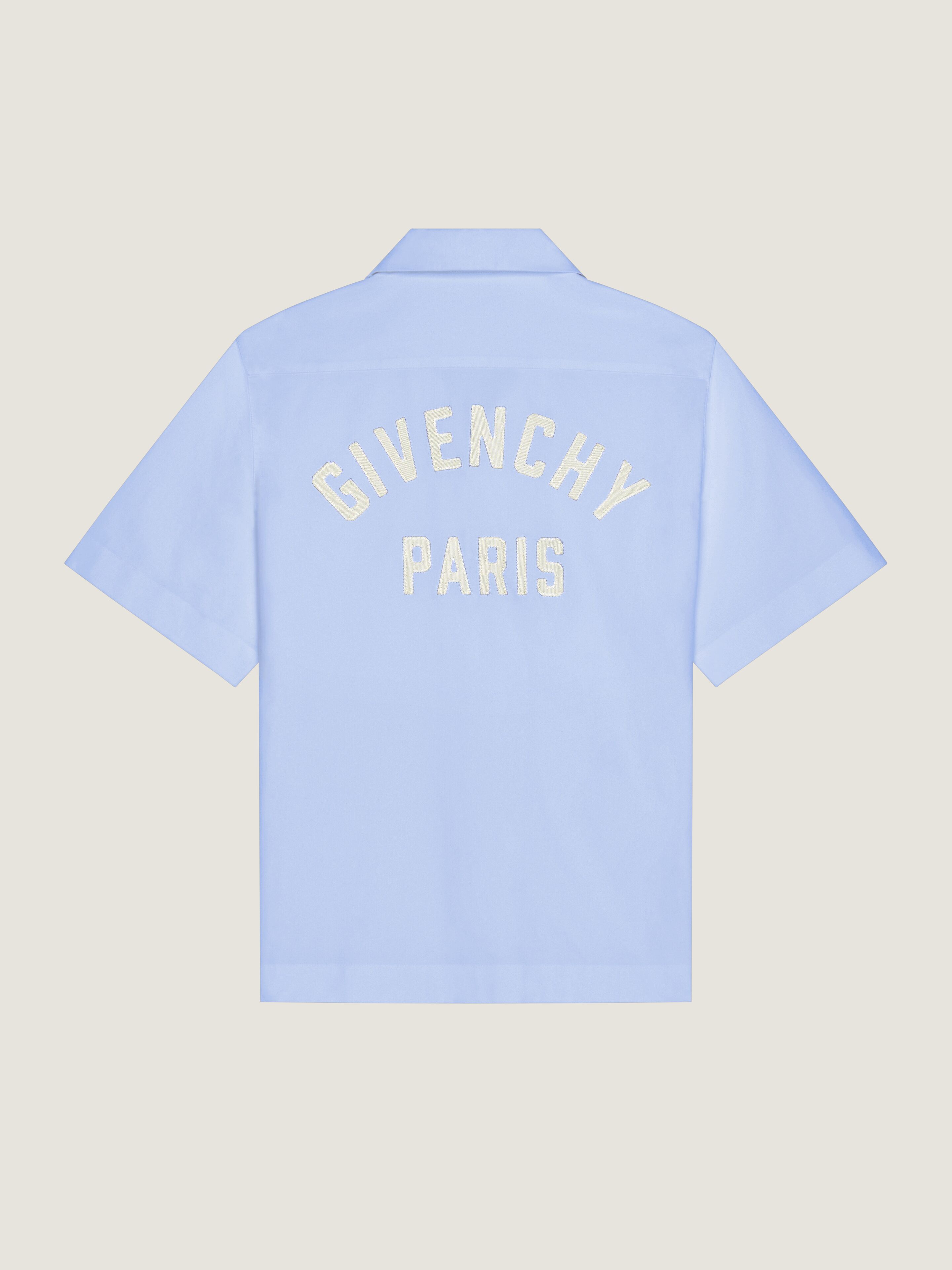Shirt in cotton oxford with GIVENCHY paris embroidery